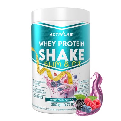 Odżywka białkowa ACTIVLAB Whey Protein Shake Slim & Fit Owoce leśne (350 g) Bez cukru