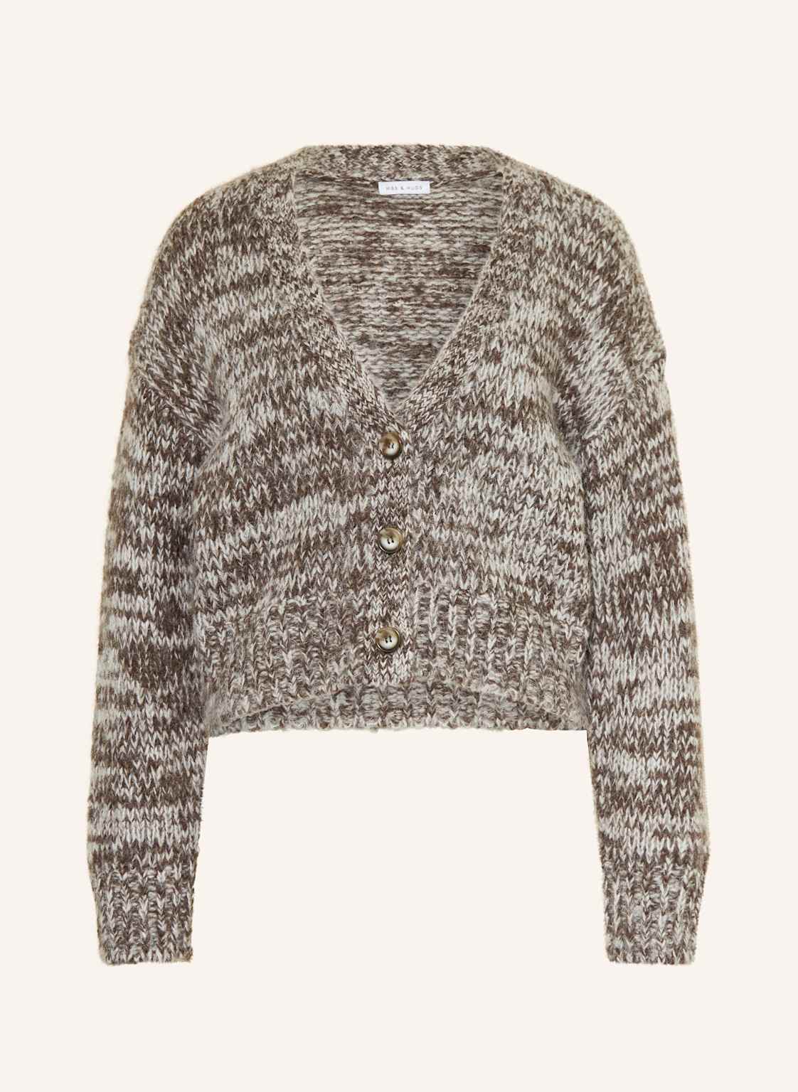 Mrs & Hugs Kardigan Z Dodatkiem Alpaki braun