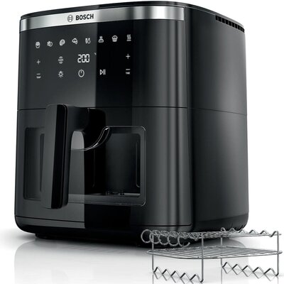Bosch Air Fryer Frytkownica beztłuszczowa Serie 6 MAF671B1 7.2l z 7 automatycznymi programami i okienkiem do podgląd potrawy