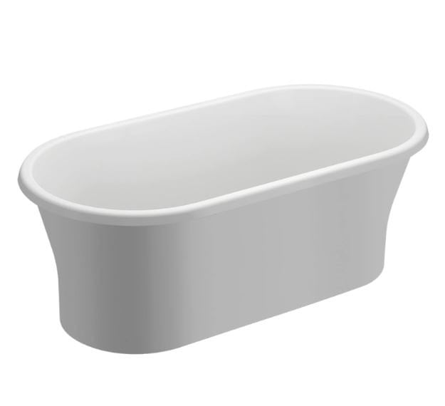 Polimat Wanna wolnostojąca Amona New 150x75 cm owalna biały mat syfon biały