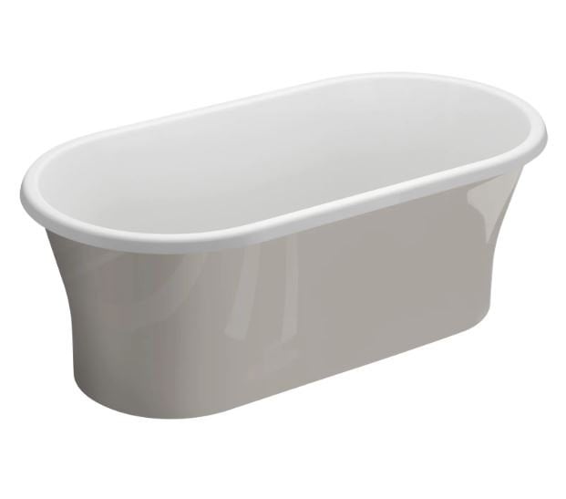 Polimat Wanna wolnostojąca Amona New 150x75 cm owalna efektowny popiel syfon biały