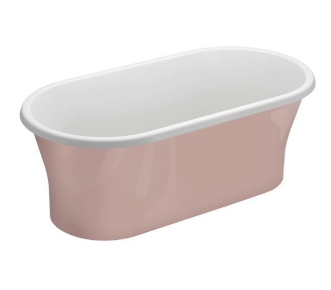 Polimat Wanna wolnostojąca Amona New 150x75 cm owalna słodki róż syfon biały