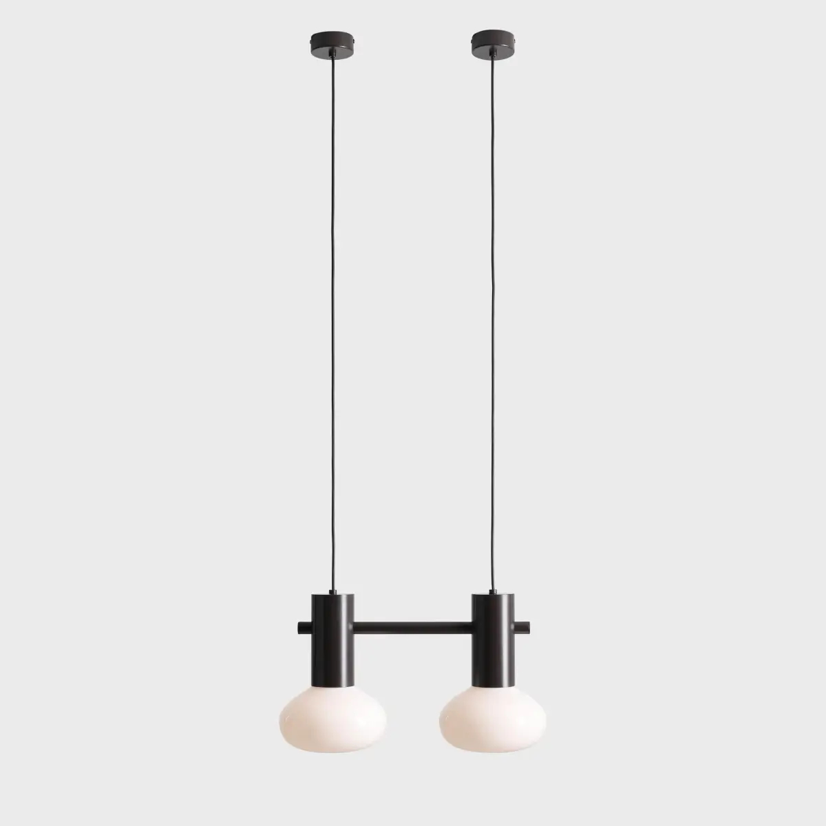 Podwójna wisząca lampa kule Flo 2 Mokka 7000H28_S brązowa