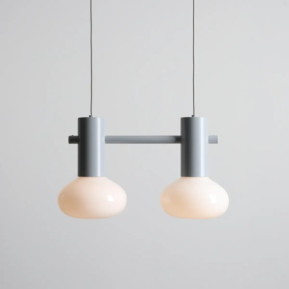 Minimalistyczna lampa wisząca Flo 2 Grey 7000H22_S szara