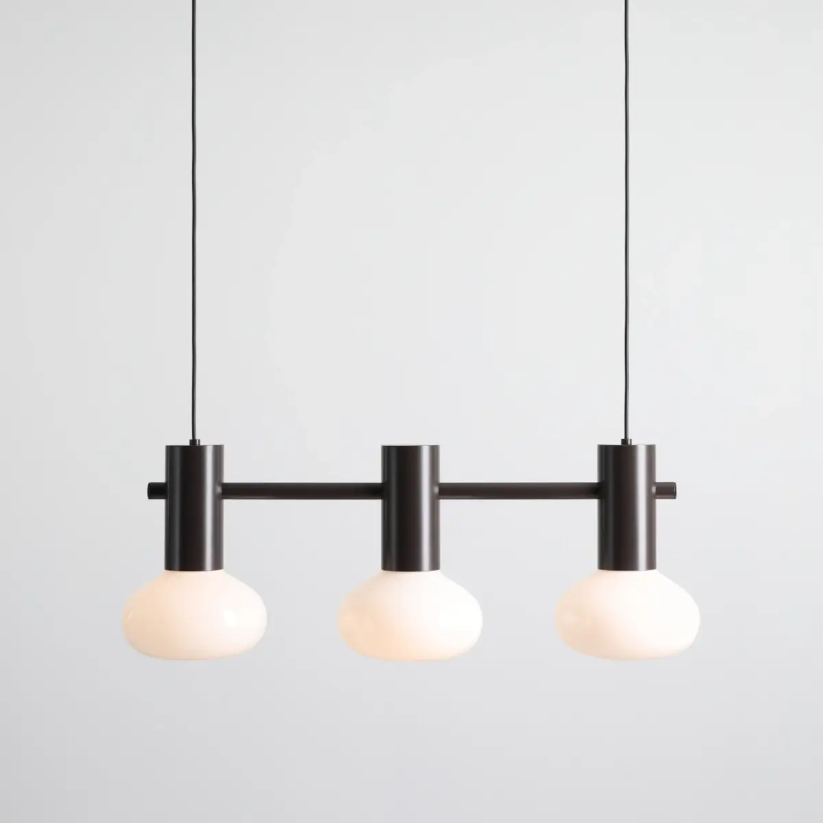 Wisząca lampa potrójna Flo 3 Mokka 7000E28_S szklana brązowa