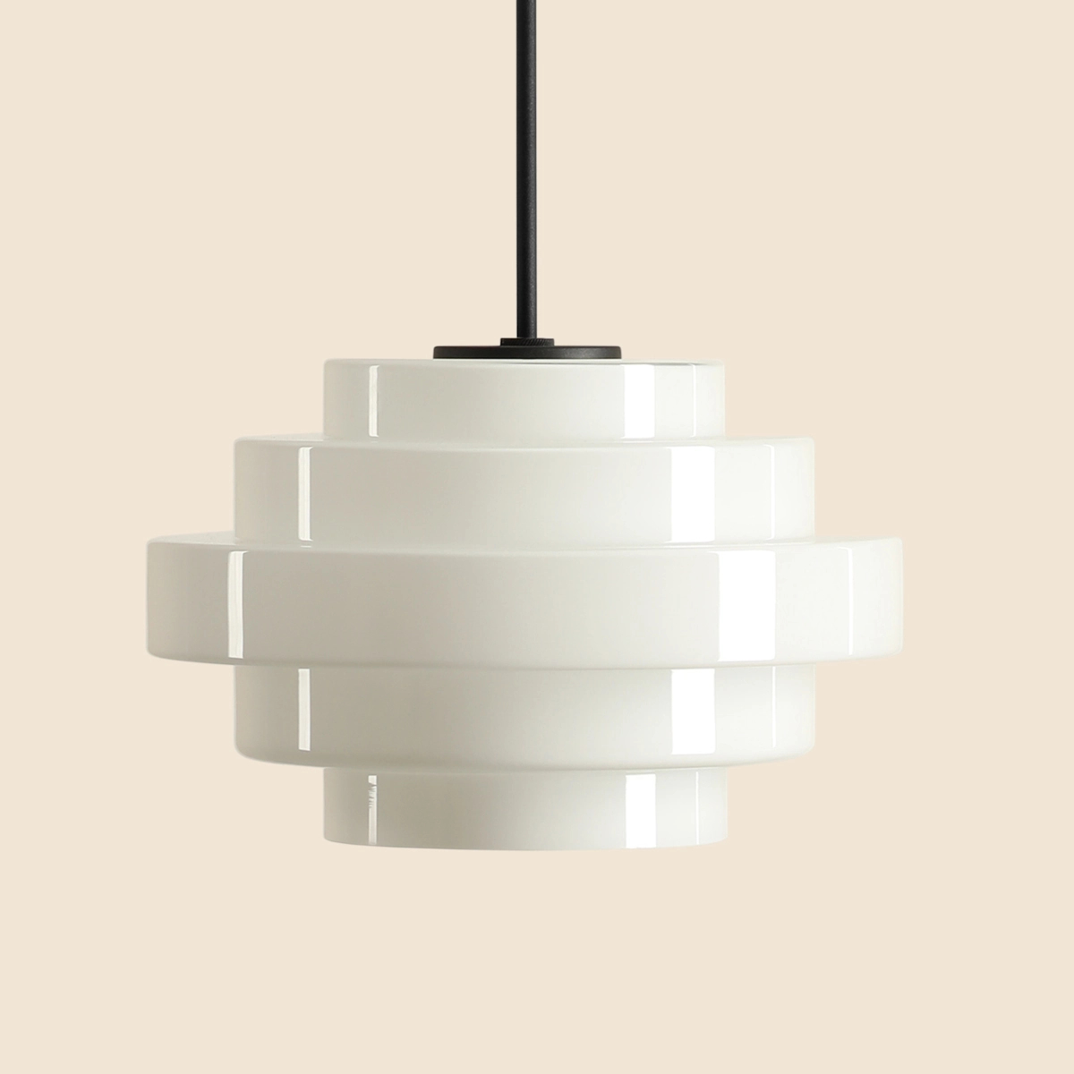 Wisząca lampa nad wyspę Filo Milky 9002PL_G1_M biała czarna