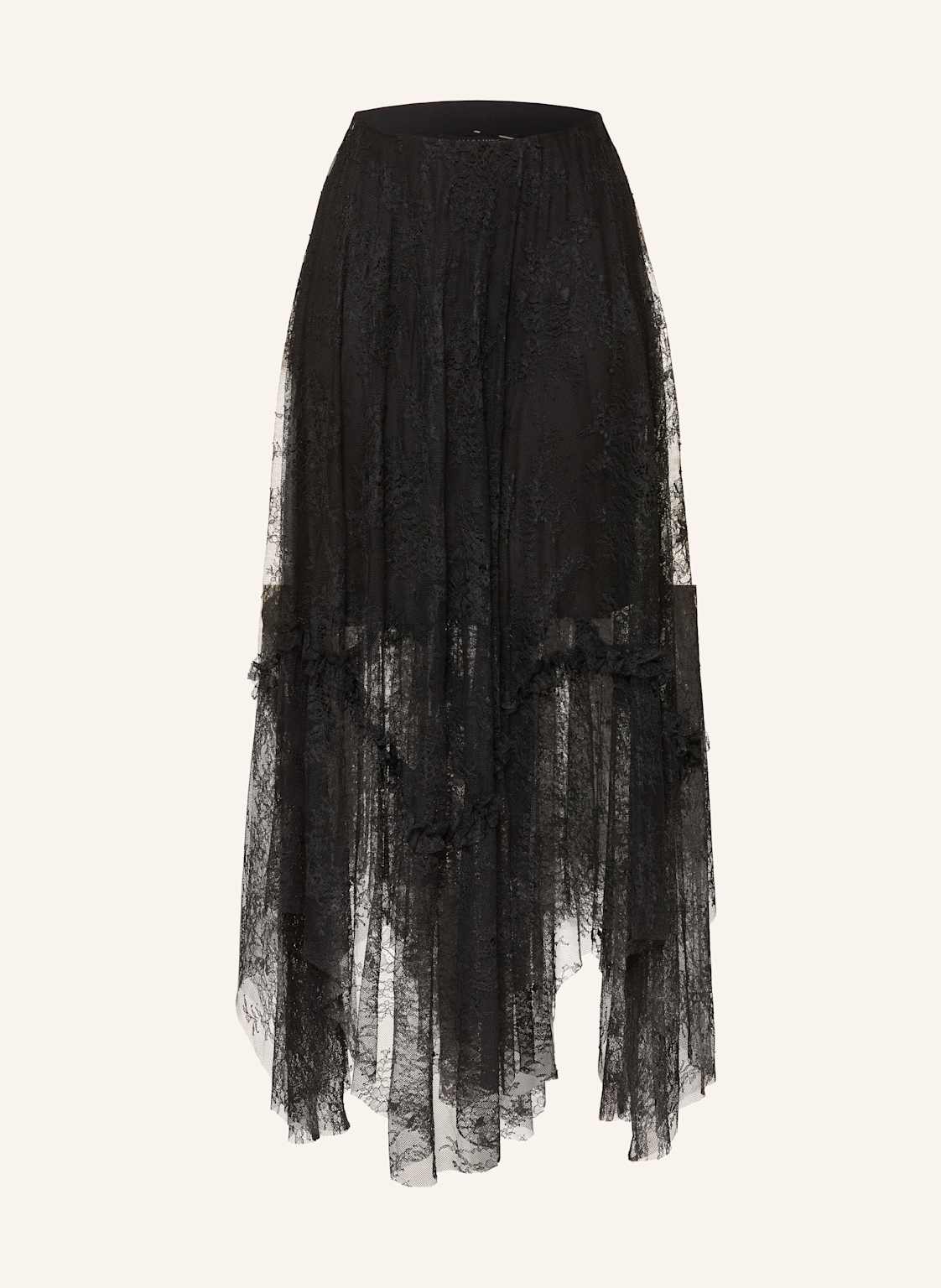 Allsaints Koronkowa Spódnica Josie schwarz