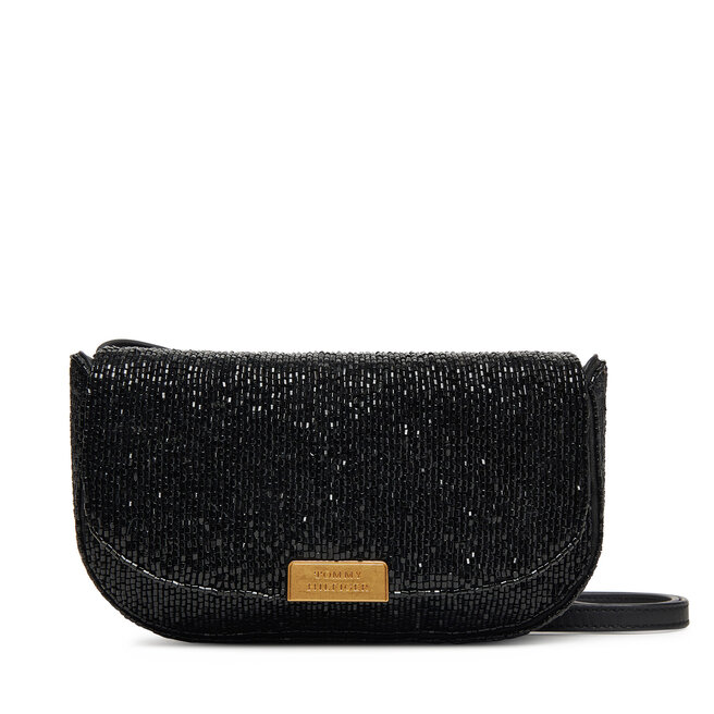 Torebka Tommy Hilfiger Party Le Mini Crossover Beaded AW0AW17940 Czarny