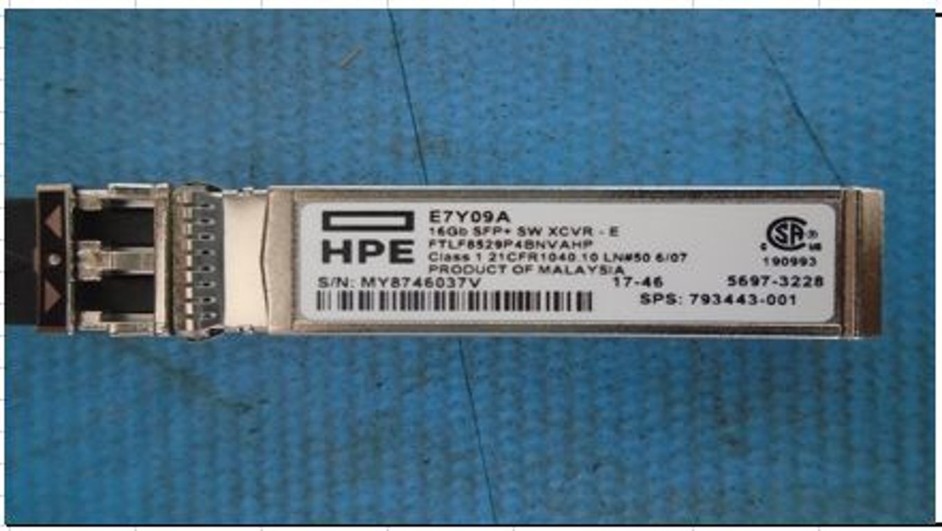 HPE 793443-001 moduł przekaźników sieciowych Swiatłowód 16000 Mbit/s SFP+ 850 nm