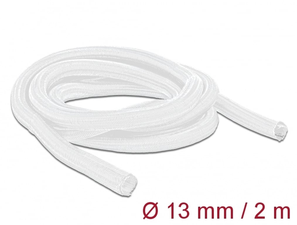 DeLOCK Koszulka pleciona, rozciągana 2 m x 13 mm biały