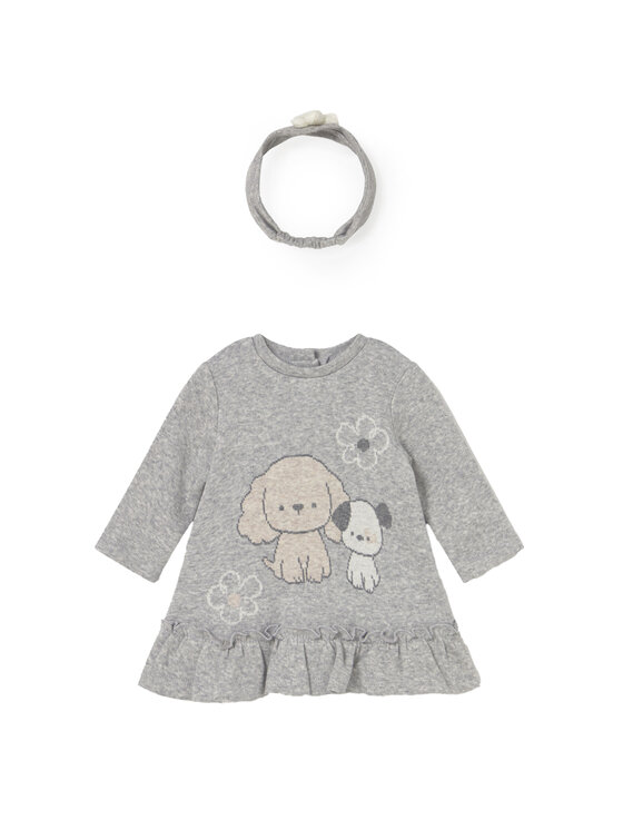 Mayoral Sukienka codzienna 2809 Szary Regular Fit