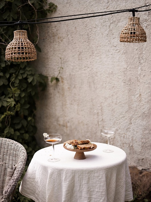 Elado Zewnętrzny łańcuch świetlny Flex Out z kloszami Sarah z rattanu