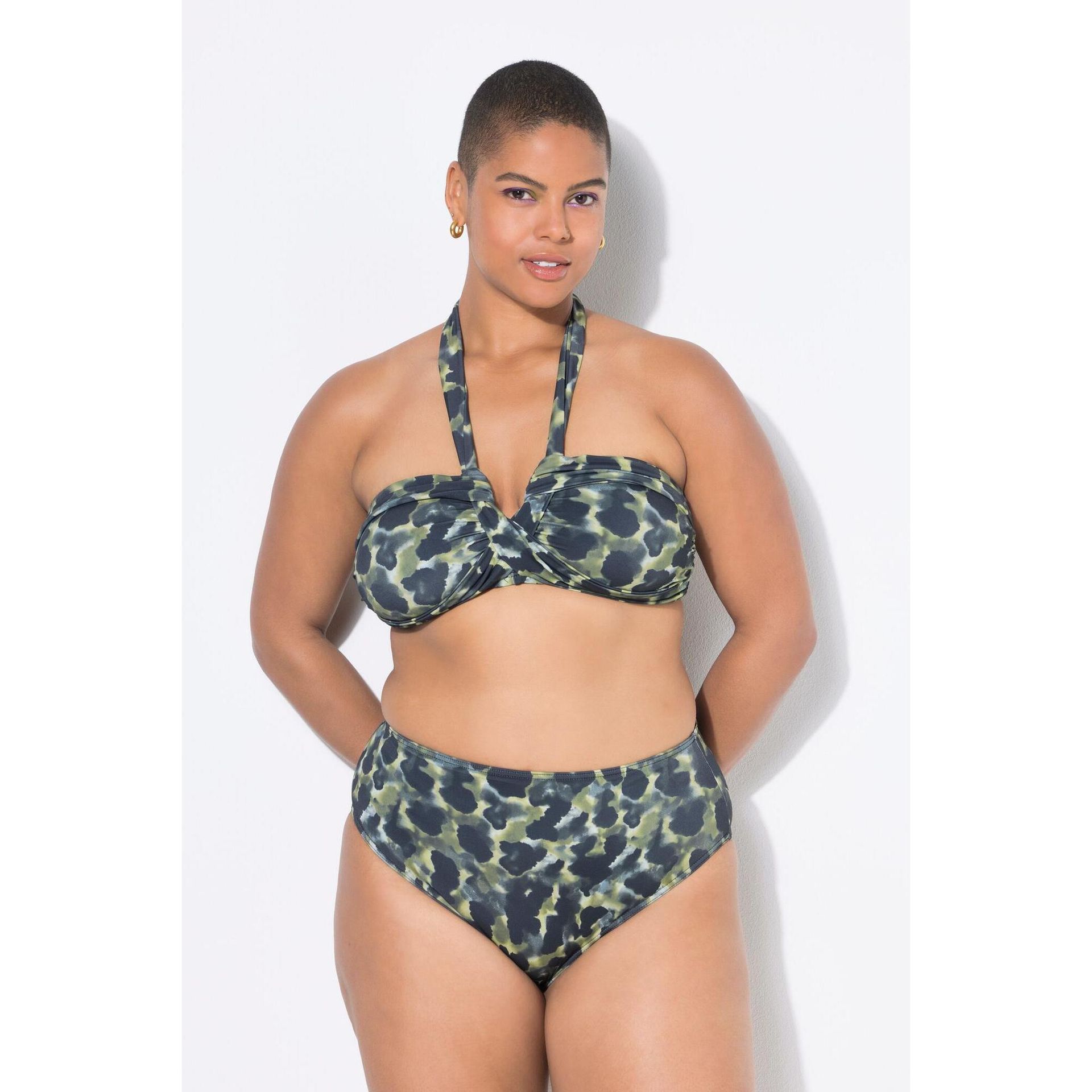 Damskie Figi od bikini wysoki stan moro