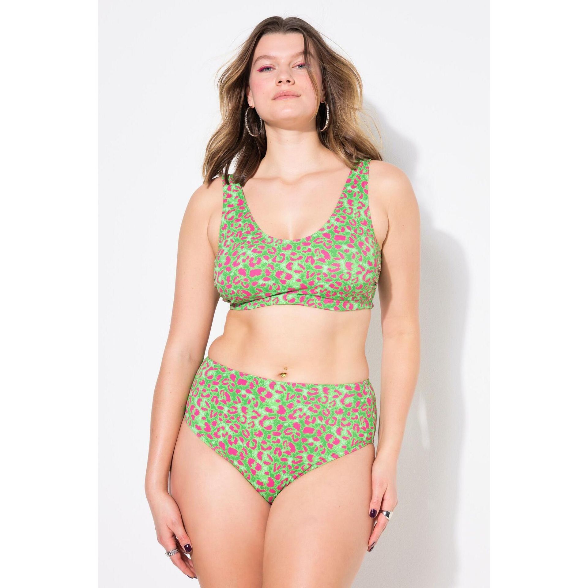 Damskie Figi od bikini figi wysoki stan panterka