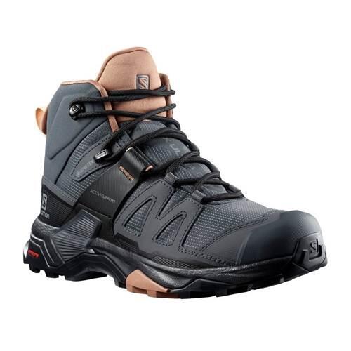 Salomon Damskie buty trekkingowe X Ultra 4 Mid GTX W, Ebony Mocha Mousse Almond Crea, 37 eu