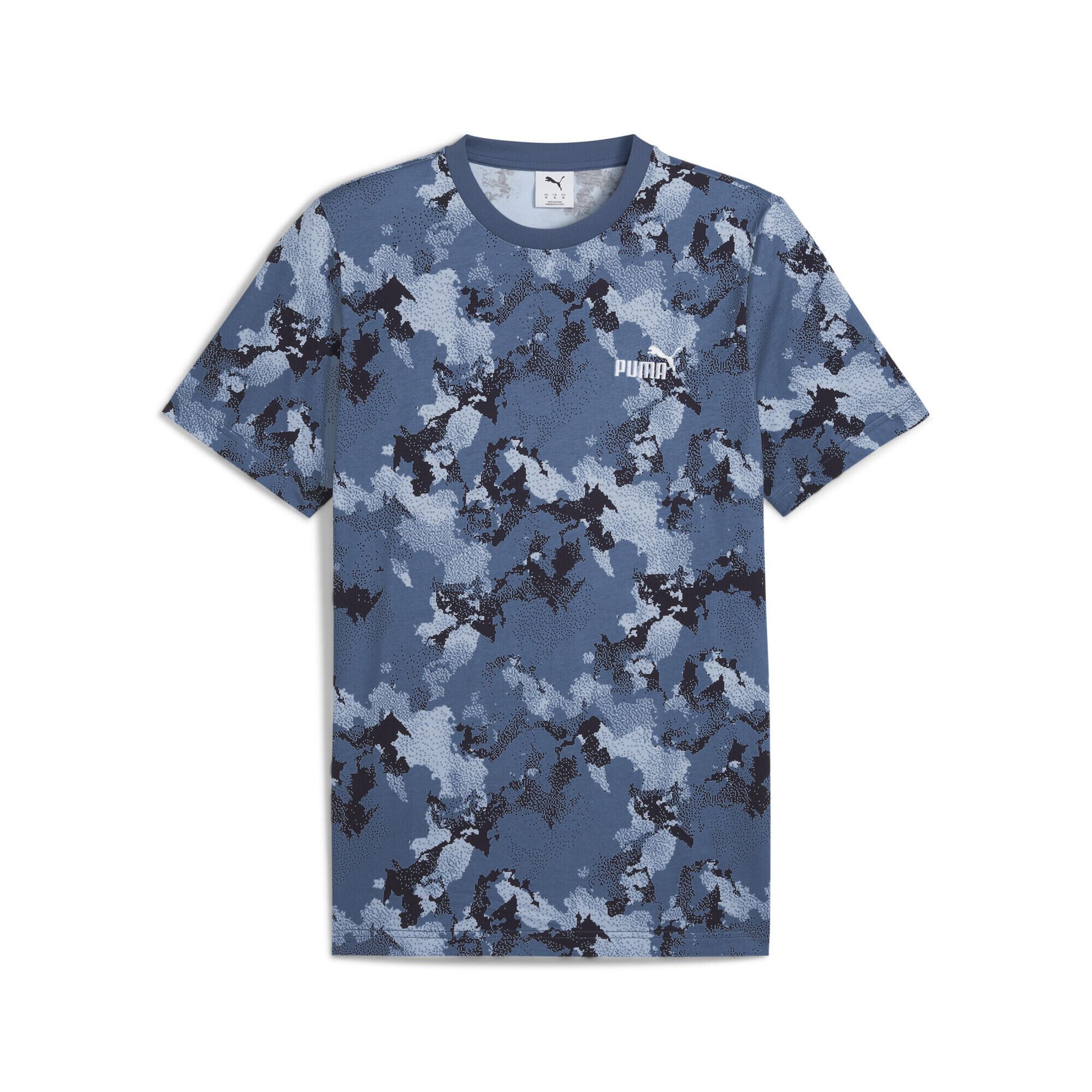 Męska koszulka Essentials Camo PUMA Dark Indigo Blue