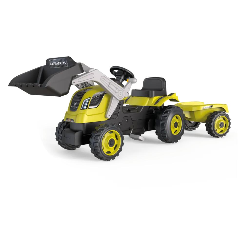 SMOBY Traktor na Pedały Farmer Max z Przyczepką i Łopatą