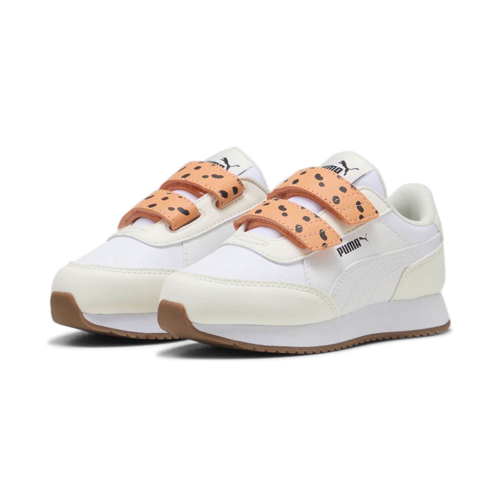 Dziecięce sneakersy Adaptor Match PUMA Warm White Bright Melon Black Orange