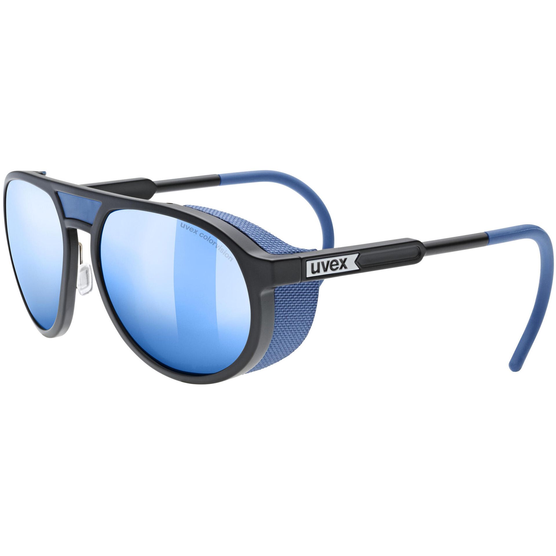Okulary przeciwsłoneczne UVEX Mtn Classic CV black matt/mirror blue