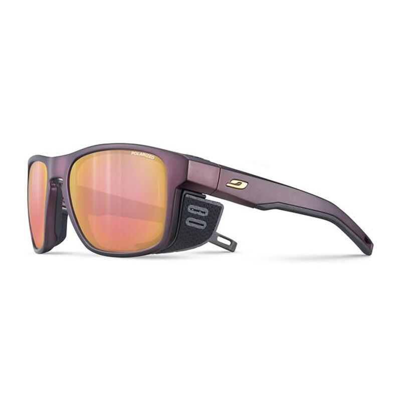 Sportowe okulary górskie z polaryzacją Julbo Shield M PLZ Spectron 3 CF J5449426 burgundy/gold - ONE SIZE