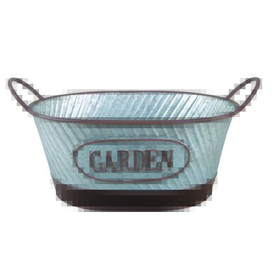 Pojemnik garden owal cynk/brąz 20,5 x 28,5 x 42,5 cm