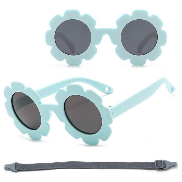 Dziecięce 0-2 lata gumowe okulary przeciwsłoneczne polaryzacyjne z gumką POL-JR-72D miętowy