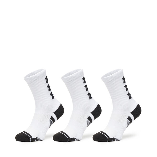 Zestaw 3 par wysokich skarpet męskich Under Armour UA Perform Tech 3p Crew 1379515 Biały