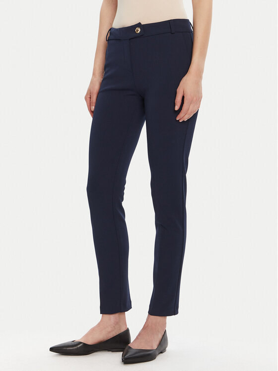 Rinascimento Chinosy CFC0126226003 Granatowy Slim Fit