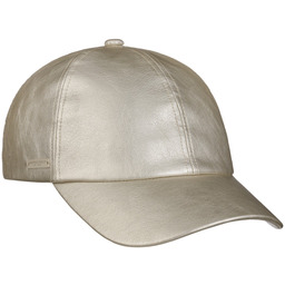 Czapka Uni Faux Leather by Seeberger, beżowy, One Size