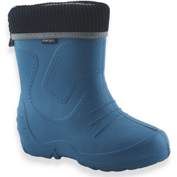 Piankowe kalosze dziecięce filcowy wyjmowany ocieplacz Raweks Niebieskie