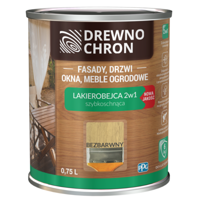 Drewnochron Lakierobejca 2w1 bezbarwny 0,75 l