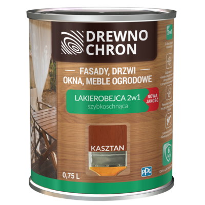 Drewnochron Lakierobejca 2w1 kasztan 0,75 l