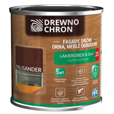 Drewnochron Lakierobejca 2w1 palisander ciemny 0,2 l