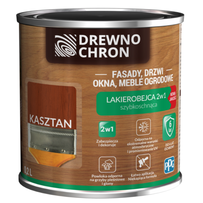 Drewnochron Lakierobejca 2w1 kasztan 0,2 l