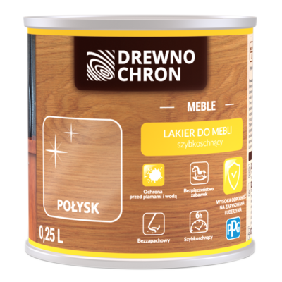 Lakier Do Mebli Bezbarwny połysk 0,25 l Drewnochron