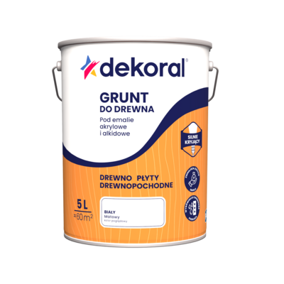 Dekoral Grunt do drewna Gruntomal biały 5 l