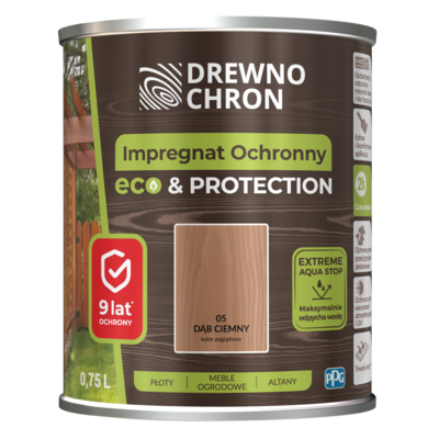 Drewnochron Impregnat ochronny ECOPROTECTION dąb ciemny 0,75 l