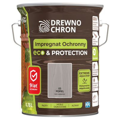 Drewnochron Impregnat ochronny ECOPROTECTION popiel 4,5 l