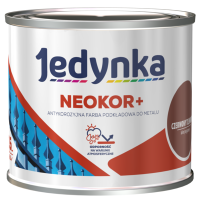 Jedynka Farba antykorozyjna Neokor+ czerwony tlenkowy 0,5 l