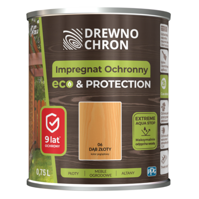 Drewnochron Impregnat ochronny ECOPROTECTION dąb złoty 0,75 l