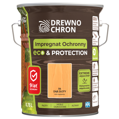 Drewnochron Impregnat ochronny ECOPROTECTION dąb złoty 4,5 l