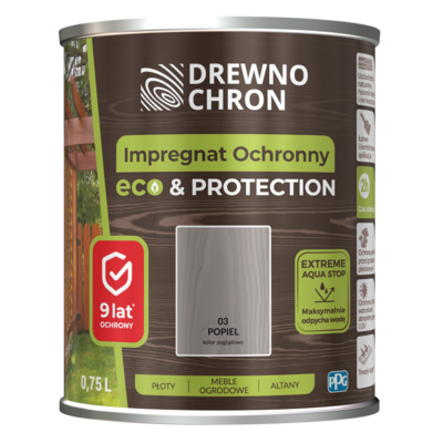 Drewnochron Impregnat ochronny ECOPROTECTION popiel 0,75 l