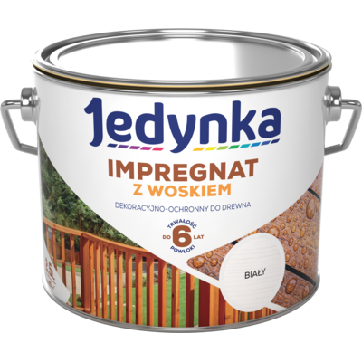 Jedynka Impregnat do drewna z woskiem Biały 2,5 l