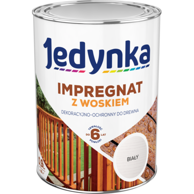 Jedynka Impregnat do drewna z woskiem Biały 0,9 l