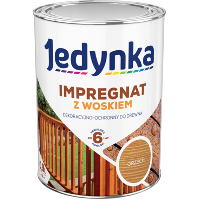 Jedynka Impregnat do drewna z woskiem Orzech 0,9 l