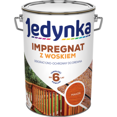 Jedynka Impregnat do drewna z woskiem Mahoń 5 l