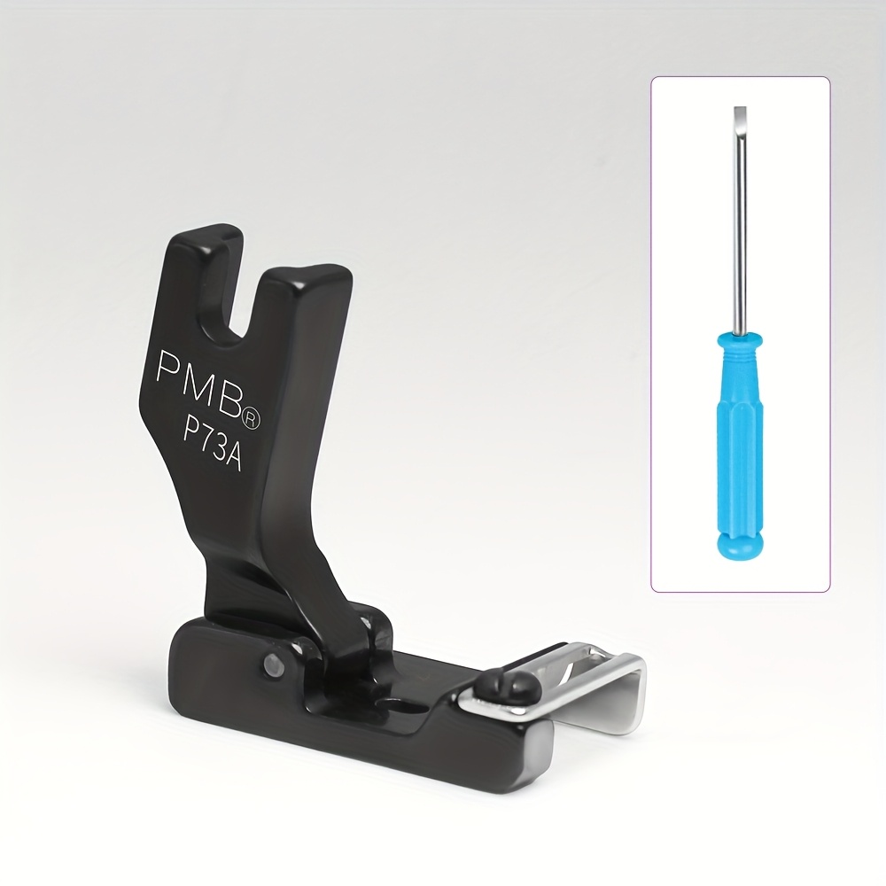 TEMU SHUYUSEWING P73A Czarna z Tytanowej Stali - Regulowany Przewodnik do Obrzeży i Koronek, Wielofunkcyjna do Precyzyjnego Ustawiania Tkanin, Trwała