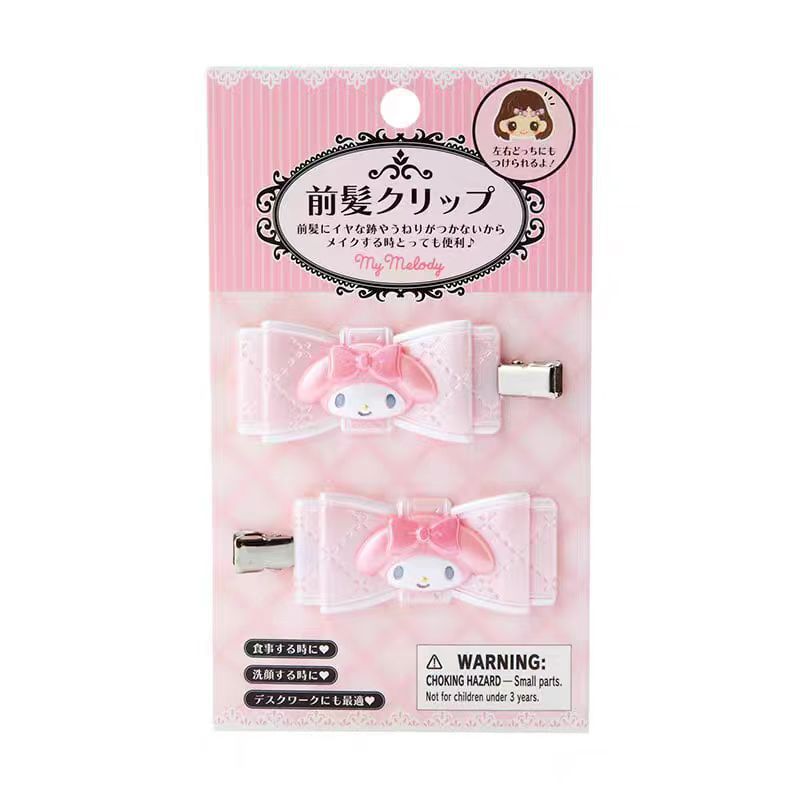 TEMU 2 szt. Kreskówka KT Cat Bow Tie Hair Clips, para Jade Dog Bangs Clips, Melody Side Clip Hair Accessories, śliczne klipsy do włosów z żywicy,