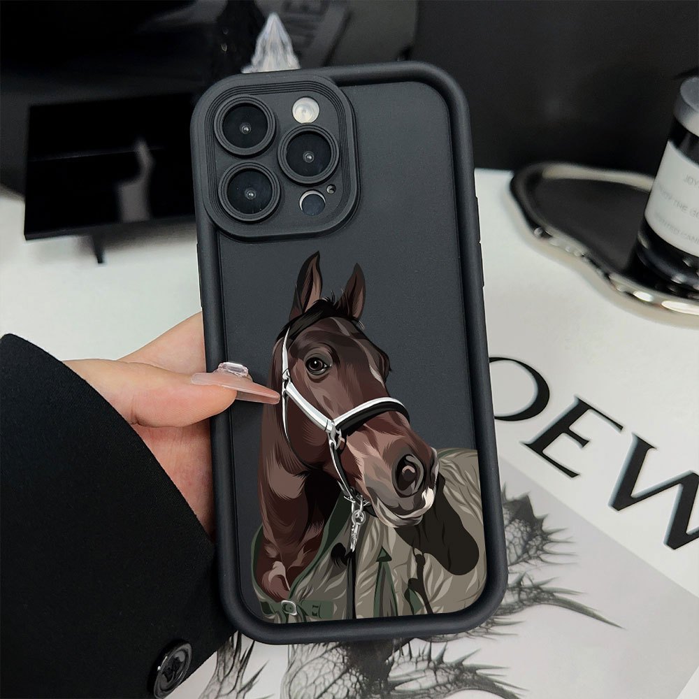 TEMU Etui na telefon komórkowy z kreatywnym wzorem konia, nowym niebem, drabiną do oka, ciekawą osobowością i szykiem, prostym i modnym trendem,