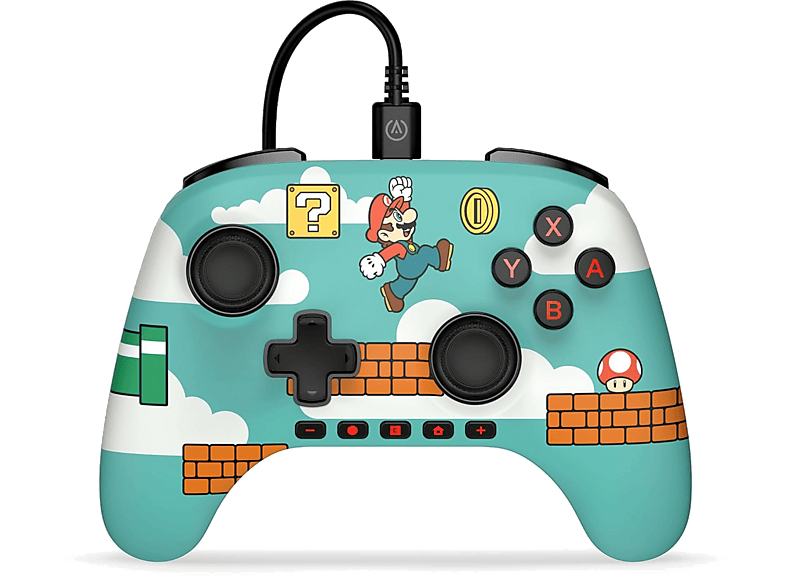 Kontroler przewodowy POWERA Advantage Wired Controller Mario Time do Nintendo Switch 2 Wielokolorowy
